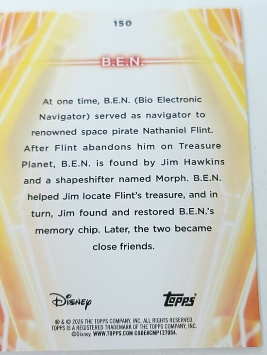 2026 Topps Disney Neon Value Checklist BEN Topps 2026 Disney Neon Holo Parallel Refractor Limited 18/99